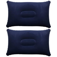 2X Cuscino Gonfiabile Da Viaggio Cuscino Per Collo Accessori Campeggio Spiaggia