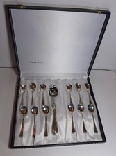 Servizio Posate 12 + 1 Cucchiaio Argento Pieno Massiccio 800 Punzonato Lusso