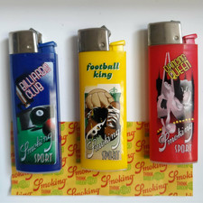 ACCENDINI SMOKING DA COLLEZIONE SERIE MAXI SPORT BILIARDO CALCIO DANZA POP ART