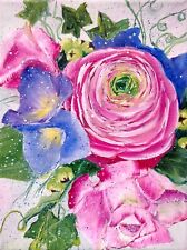 Rose Ranuncoli Dipinto Olio