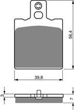 Brake Disc Pads Rear R/H