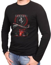 T-shirt nera logo auto Ferrari