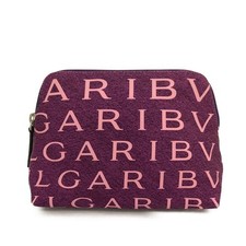 EGA BVLGARI Borsa a marsupio cosmetica in tela con logo mania viola/9BK0918