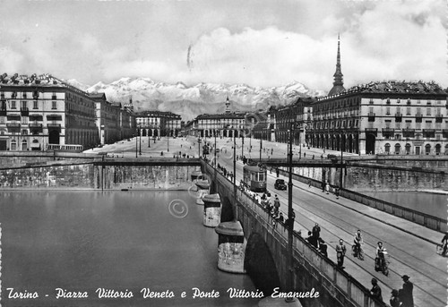 Cartolina torino piazza - torino,