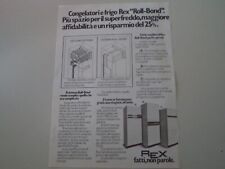 advertising Pubblicità 1976 FRIGORIFERO CONGELATORE REX ROLL-BOND