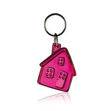 Gadget portachiavi forma CASA VIOLA TRASP agenzia immobiliare edilizia muratore