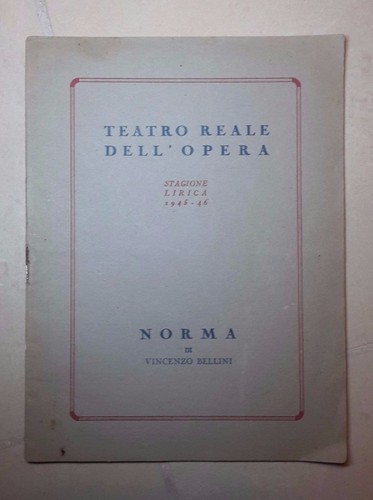 Teatro reale dell opera norma - dell'opera,