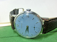 MOVADO mech. Orologio uomo in acciaio, quadrante blu