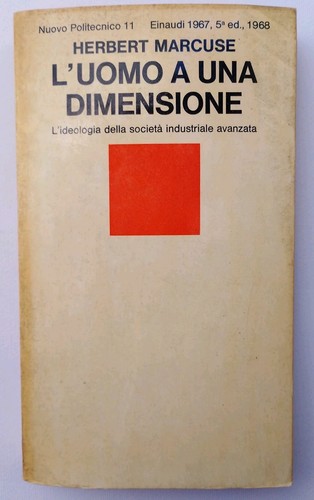 Marcuse l uomo a una - h.,