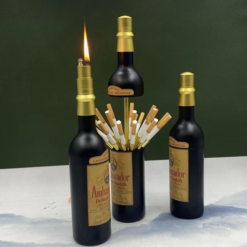 Portasigarette bottiglia vino - portasigarette,