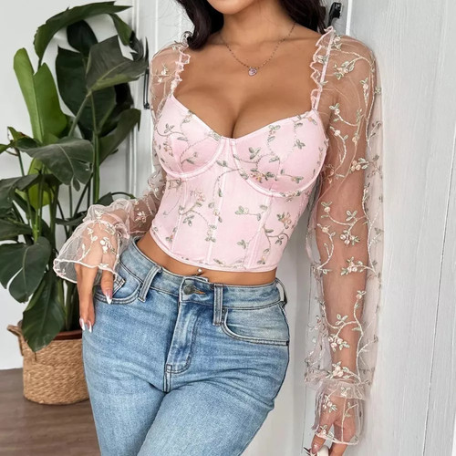 Top corsetto donna - top, rosa