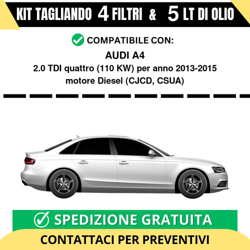Tagliando per audi 0 tdi - 2.0,