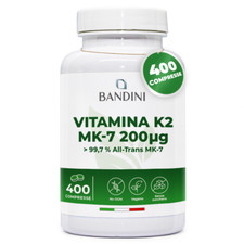 Bandini® Vitamina K2 400 Compresse MK7 200µg | Menachinone ad Alto Dosaggio |