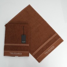 TRUSSARDI HOME SET SPUGNE 2 PEZZI "RIBBON RUST" PURO COTONE