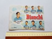 Bianchi biciclette cartolina pubblicitaria squadra corse 1955 originale