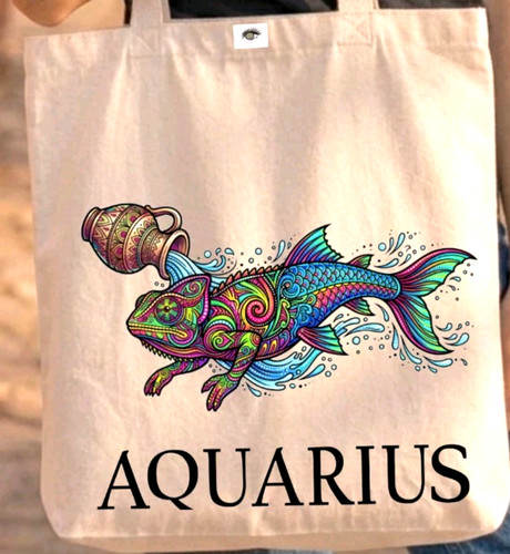 Tote bag acquario camaleonte - bag,
