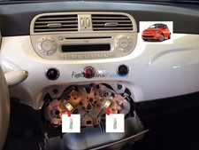 2 LAMPADINE LAMPADE T5 LUCI QUADRO CRUSCOTTO AUTO  12V 1,2 W FIAT 500 MOD. 132