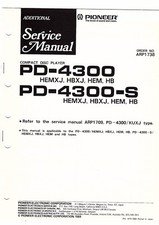 Pioneer Service Manual per PD-