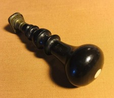 Antico Antico Timbro In Legno Metallo e Inserto con Iniziali 