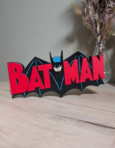 Plaque batman logo - batman, 3d