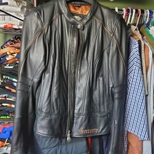 Giacca pelle patch cucita