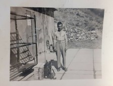 Foto originale - Lavoro in montagna con zaino rigido (Presumibilmente anni '40)