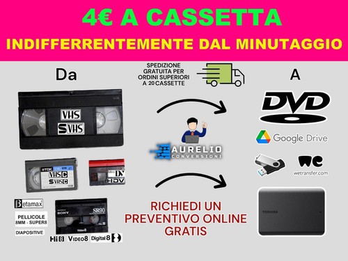 Servizio riversamento vhs - servizio,