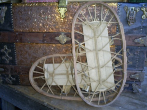 Antiche ciaspole vintage legno