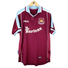 1999-01 West Ham Maglia Dr.Martens Fila L (Top)  SHIRT MAILLOT TRIKOT