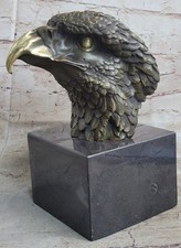 Aquila Testa 11 x 8 Bellissima Bronzo Statua Scultura Nuovo Classico Grafica Nr
