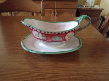 ceramica  Vietri solimene salsiera  policroma