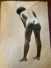 Enotrio, Nudo di donna. Carboncino. Anni '80