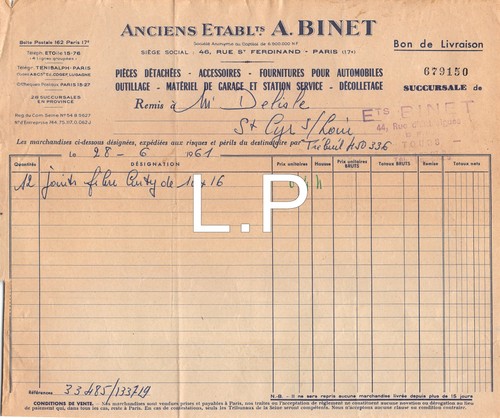 1958 etab binet paris - a.binet,