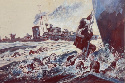 Acquerello navale guerra - , u
