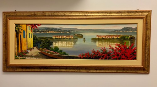 Quadro olio tela paesaggio - olio,