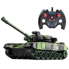 Carro Armato Telecomandato Giocattolo per Bambini Scala 1:30 Effetti Sonori Luci