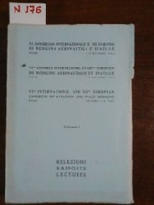 VI congresso Int. e XII europeo di medicina aereonautica e spaziale   Roma