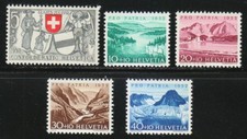 Svizzera 1952 MNH Mi 570-574