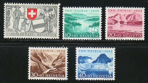 Svizzera 1952 mnh - mnh, 570-574