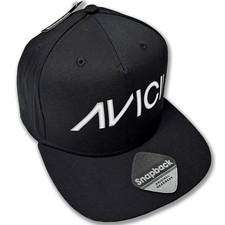 Cappello AVICII nuovo nero cotone snapback berretto punta piatta