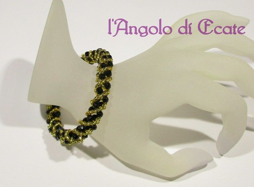 Bracciale donna spirale nero - donna,