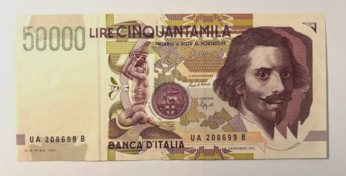 Italia banconota 50000 lire - italia,