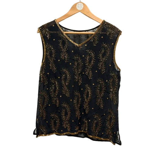 Top paillettes trasparente - top,