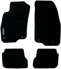 TAPPETINI AUTO IN MOQUETTE COMPATIBILI PER PUNTO EVO CON LOGO RICAMATO E 4 CLIP