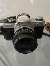 Canon AE-1 35mm film camera reflex analogica con obiettivo canon FD 55mm f 1.8