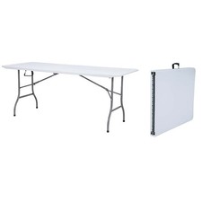 GARDENIA Tavolo set birreria in resina pieghevole 180x75xh74 cm, bianco