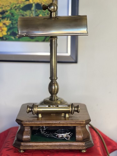 Vintage brass bankers desk - brass,