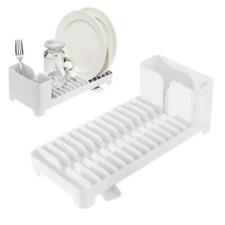 Scolapiatti compatto scola bicchieri posate casa cucina con canale di scolo