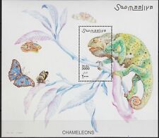 Somalia 2001 Camaleonte Rettili Farfalle Animali Fauna in via di estinzione MNH