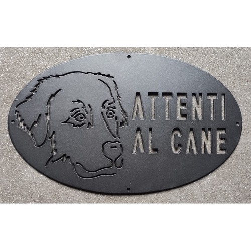 Targa cartello attenti al - cartello,